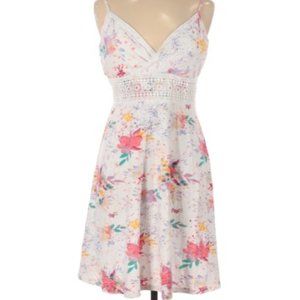 White Floral Summer Dress XL